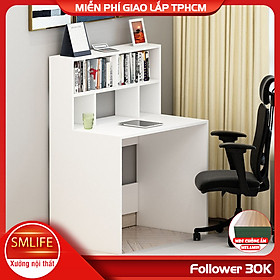 Mua Bàn làm việc  bàn học gỗ hiện đại SMLIFE Darkstar | Gỗ MDF dày 17mm chống ẩm | D90xR60xC125cm