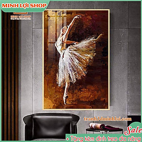 Tranh cô gái tráng gương pha lê hiện đại trang trí phòng khách,không gian tặng tân gia TẶNG KÈM ĐINH TREO GIRL06