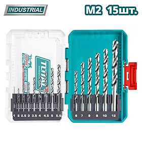 BỘ 15 MŨI KHOAN HSS M2 TOTAL TACSDL51508 - HÀNG CHÍNH HÃNG