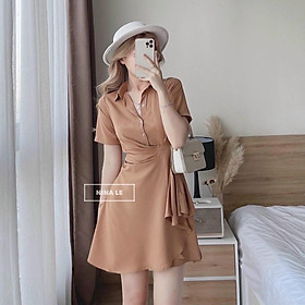Đầm váy nữ body thắt eo đơn giản với 2 màu tôn da, tôn dáng dành cho các tình yêu đi chơi, dạo phố là siêu xinh