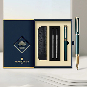 Quà tặng bút ký tên Montagut Luxury 702 của Pháp -Tặng KHẮC TÊN MIỄN PHÍ + Thiệp ghi chú B217