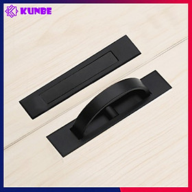 Tay Nắm Âm Tủ KUNBE Lật Xoay 180º Cao Cấp - Dùng Làm Tay Kéo, Tay Nắm Cho Cửa, Tủ, Ngăn Kéo Tạo Thẩm Mỹ