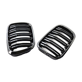 Double Line Front  Kidney Grill Grille Fits for  E46  1998-2001