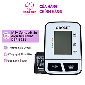 Máy đo huyết áp điện tử bắp tay OROMI DBP-1231 - Thiết bị theo dõi sức khỏe có trợ lý ảo tiếng Việt - Hàng chính hãng