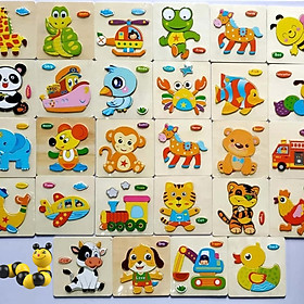Combo 10 tranh ghép hình nổi cho bé - Và kèn gỗ siêu xinh