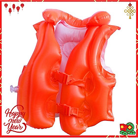 Áo phao tập bơi Yesure Intex Step 2 tiện dụng dành cho bé 3-6 tuổi(<30 kg), chất liệu nhựa PVC màu cam bắt mắt an toàn cho bé, không thấm nước, dễ dàng vệ sinh - Hàng Chính Hãng Tặng kèm bịt tai Silicon chống nước