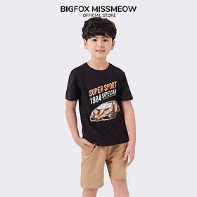 Bộ Bé Trai Bigfox, Bộ Cộc Tay Trẻ Em Mùa Hè Chất Cotton Mát In Hình Xe Cứu Hỏa
