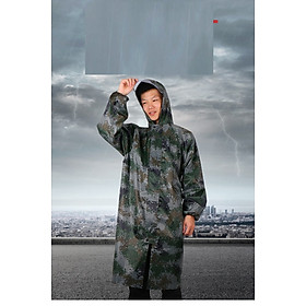 Mua Áo Mưa Poncho Màu Lính  Bồ Đội  Rằn Ri Chống Thấm Cao Cấp (Có phản quang)