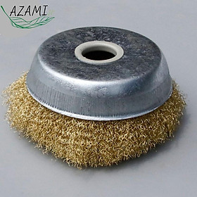 Mua Chén Cước Sợi Thép Vàng   Chổi Đánh Rỉ Sét   Dùng Cho Máy Mài cầm Tay   80mm x 14mm   Hàng Chuẩn Hãng