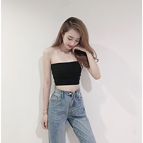 Áo ống thun croptop