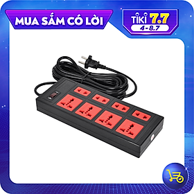 Mua Ổ cắm Điện Quang ECO ĐQ ESK 5BR 8ECO (8 Lỗ  dây dài 5m  màu đen đỏ)