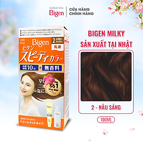 Hình ảnh Thuốc nhuộm phủ bạc Bigen Milky nhập khẩu Nhật Bản, nhuộm tóc bạc hoàn toàn, nhuộm dễ tại nhà 80ml dạng kem