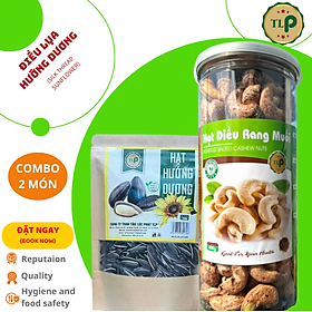 HẠT ĐIỀU RANG MUỐI HŨ 450G VÀ HẠT HƯỚNG DƯƠNG BỊCH 100G TÂN LỘC PHÁT