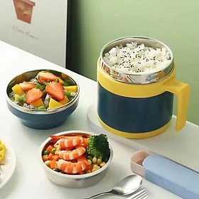 Mua cà men giữ nhiệt có ngăn nhỏ bên trong 1300ml ( chat chọn màu )