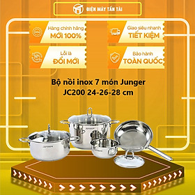 Mua BỘ NỒI INOX 7 CHI TIẾT JUNGER JC200 - Hàng chính hãng