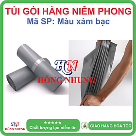 [SALE] 1 kg túi gói hàng niêm phong Xám bạc bóng - Chất liệu nilon dai, bóng, đẹp, chắc chắn, cho bạn an tâm đóng hàng