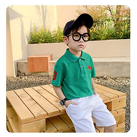 Áo polo bé trai cao cấp chất vải cá sấu cotton mềm mịn an toàn cho da bé ATP3