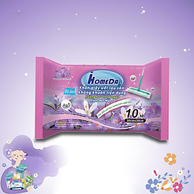 Khăn ướt lau sàn kháng khuẩn tiện dụng IHomeDa - Hương Lavender ( 10 miếng ) - iHomeda anti-bacteria floor and kitchen wet wipes ( 10 sheets per package)