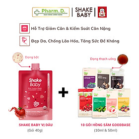 Combo Bột Ngũ Cốc SHAKE BABY 40g + 10 Gói Hồng Sâm Goodbase KGC Hỗ Trợ