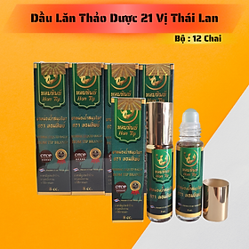 Mua Bộ 12 Chai Dầu Lăn Thảo Dược 21 Vị Thái Lan