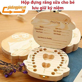 Mua  YÊU CON  HỘP ĐỰNG RĂNG SỮA BẰNG GỖ - CHIẾC HỘP LƯU GIỮ KỶ NIỆM THẦN TIÊN CỦA CON (BÉ TRAI VÀ BÉ GÁI) - Hàng Chất Lượng KST