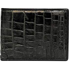 Ví Nam Da Cá Sấu Huy Hoàng HT2219 (12.5 x 10 cm) - Đen