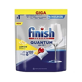 Combo 2 túi viên rửa bát Finish Quantum Max 100 viên
