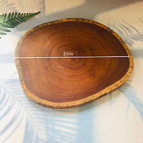 Mua Khoanh/Thớt Gỗ Keo Tròn Tự Nhiên 37x30x2 cm  Thớt Gốc Cây  Thớt Đựng Beefsteak  Decor Trang Trí