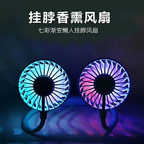 Mua Quạt đeo cố mini có đèn led X8