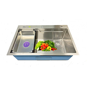 Mua  Cao Cấp  Bồn chậu rửa chén bát inox 304 1 hố lớn 78x46cm dày 3.5 li