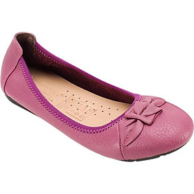 Giày nữ búp bê da bò huy hoàng ht7911 - tím