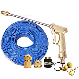 Mua Bộ dây vòi xịt nước rửa xe  tưới cây đa năng  tăng áp 3 lần  loại 7m  10m 206701-3 đầu đồng cút đồng+tặng móc khoá