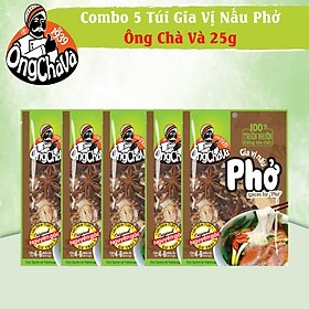 Combo 5 Túi Gia Vị Phở Ông Chà Và (25g/túi) - Kèm túi lọc