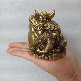 Mua (Freeship) Cóc Thần Tài Ngậm Tiền Bằng Đồng  Cóc Thiềm Thừ Ngậm Tiền Thờ Cúng Thần Tài  Cóc Ba Chân Bằng Đồng  Hàng Loại I