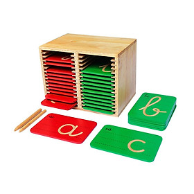 Bộ luyện viết chữ bằng gỗ tiện lợi cho bé, đồ chơi gỗ Montessori, giáo cụ mầm non cao cấp