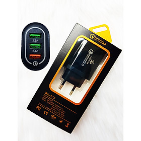 Mua Củ Sạc 3 USB 18W Nhanh Quick Charge 3.0 - Chính Hãng CAPARIES VIỆT NAM