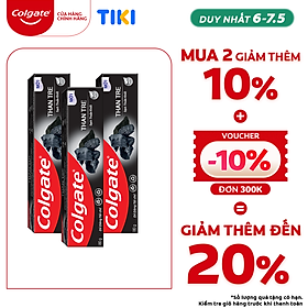 Bộ 3 Kem đánh răng Colgate Than tre sạch thuần khiết từ Hàn Quốc 180g/ tuýp