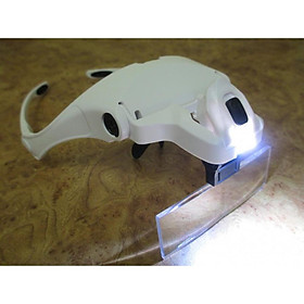Kính lúp đeo mắt có đèn V5 ( Hộp trắng )