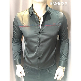 ÁO SƠ MI nam 6633,mềm mượt cực thoải mái,form body  sang trọng phong cách,không nhăn,ảnh thạt 100