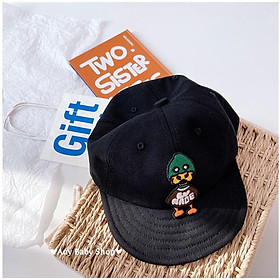 Mũ nón Hiphop Snapback vành mềm cho bé trai và bé gái hình chú vịt xanh nhiều màu cực hot