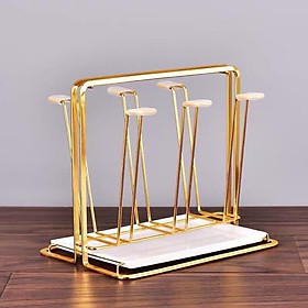 Khay cốc chén chữ Nhật , Khay gỗ tre tự nhiên phun Xanh cao cấp kết hợp giá úp cốc chén các loại