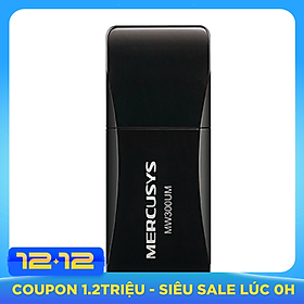 Bộ Thu Wifi Không Dây Mini USB Adapter Mercusys MW300UM (300Mbps) - Hàng Chính Hãng