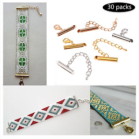 Hình ảnh sách Slide on End Clasp Tubes Slider End Caps Slider Clasp for DIY Earrings Chokers Accessories