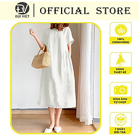 Váy đầm nữ suông trẻ trung vải Cotton Linen tự nhiên thân thiện Đũi Việt