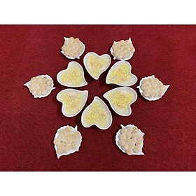 Set bát tim và đĩa nho gốm sứ Bát Tràng
