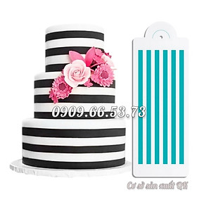 Khuôn rắc bột Stencil trang trí bánh, làm viền rau câu, Fondant hình sọc ngang kiểu Hàn Quốc – Mã số 1033
