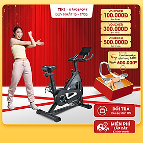 Xe đạp tập KINGSPORT ACTIVE E-01 thiết kế năng động, khung sườn bằng thép, bánh đà 6kg với kháng lực đa cấp độ