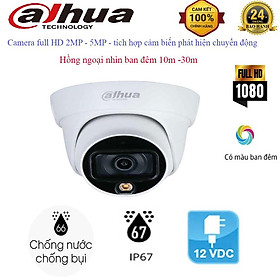 Mua Camera bán cầu Dahua  analog DH-HAC-HDW1509TLP-A-LED 2M Full color  chuẩn chống nước IP67 - Hàng Chính Hãng