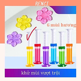 Gel thơm làm sạch khử mùi vệ sinh Diệt khuẩn khử trùng bồn cầu hình bông hoa