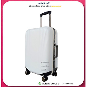 Vali cao cấp Macsim Aksen hàng loại 1 MSAK6608 cỡ 28 inch màu trắng